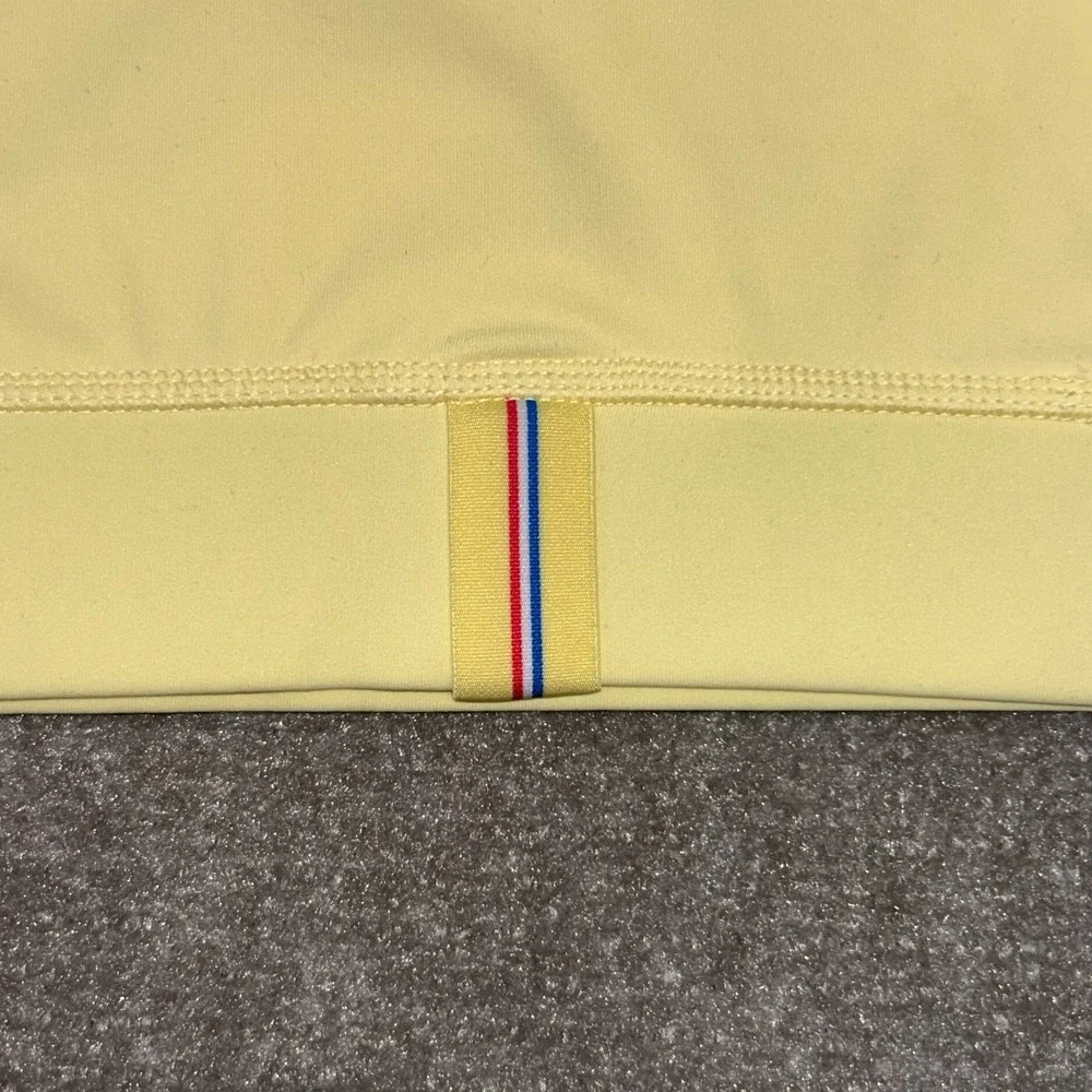 Fourlaps Solo Sports Bra Womens Small‎ Yellow Nylon Stretch One Shoulder Yoga